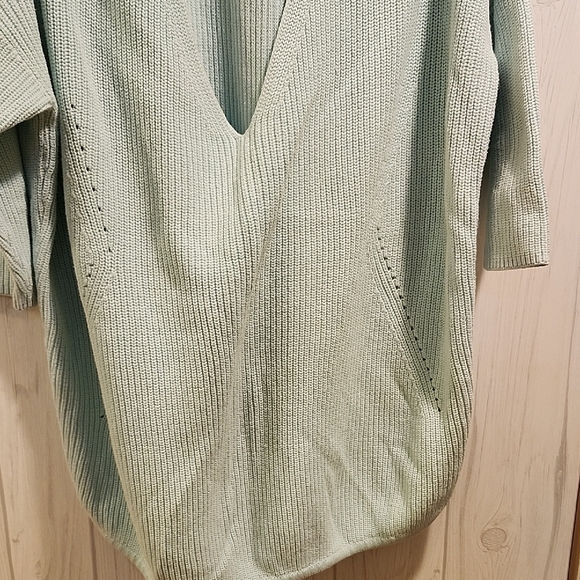 Express Light Green Ribbed Sweater - Picture 6 of 8